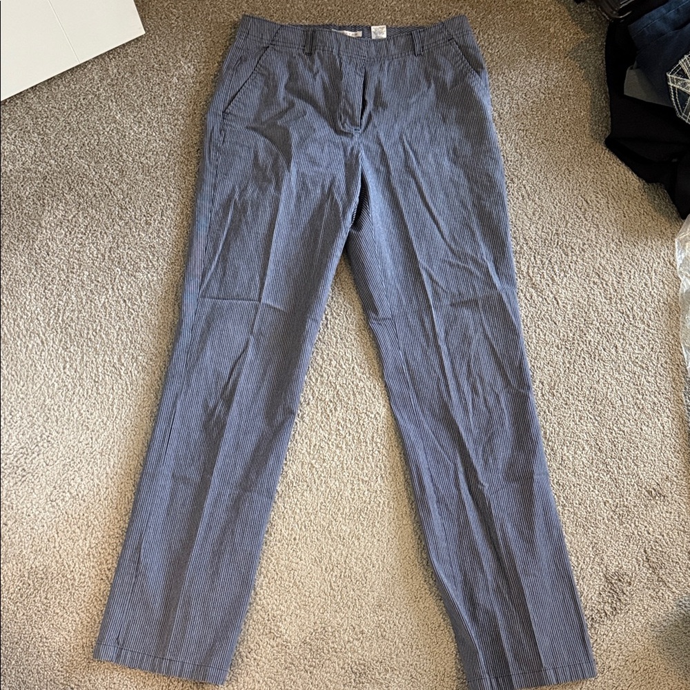 Liz Claiborne Women's Blue Striped Chinos